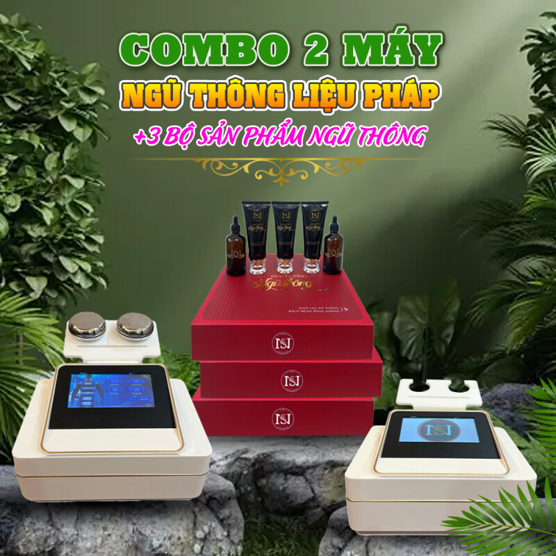 Combo 2 máy Ngũ thông liệu pháp tặng 3 bộ sản phẩm Ngũ thông